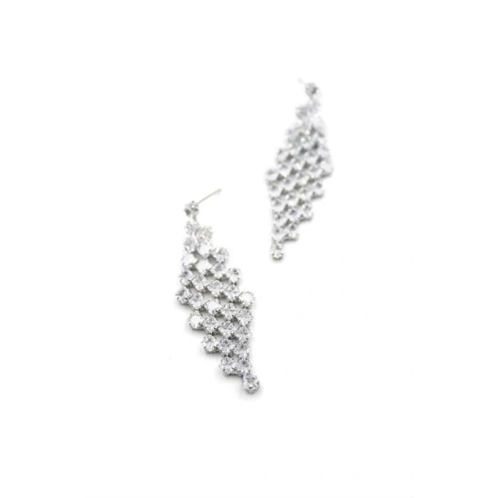 Zirkon Taşlı Küpe - Gümüş