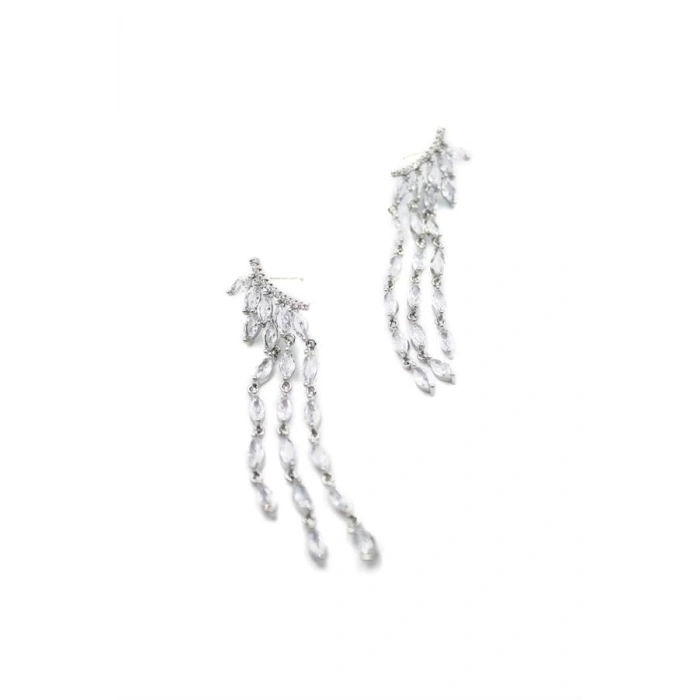 Zirkon Taşlı Küpe - Gümüş