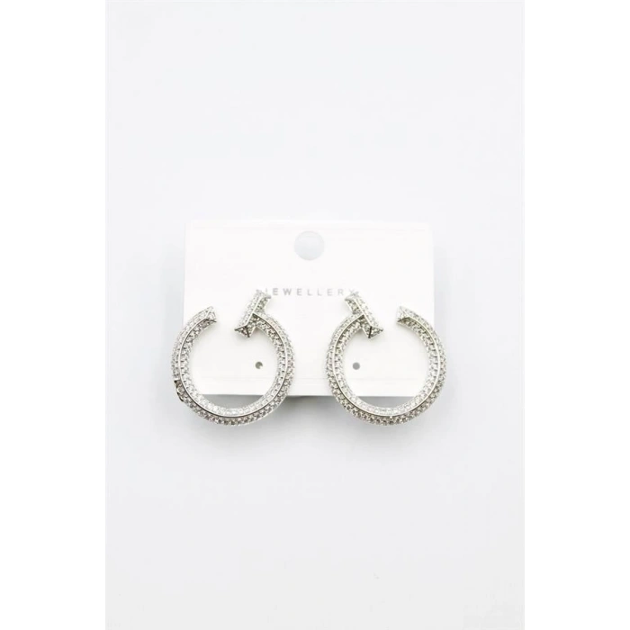 Zirkon Taşlı Küpe - Gümüş