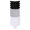 12 adet Süper Eko Set Likralı Kadın Slip Külot Siyah Gri Beyaz