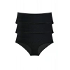 3 Adet Kadın Yüksek Bel Bato Külot Siyah