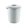 35 Lt Kapaklı Yuvarlak Plastik Büyük Boy Çöp Kovası Su Et Kovası Balkon Kovası Bahçe Kovası Royaleks-55642