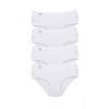 4 Adet Tutku Kadın Yüksek Bel Bato İnce Lastik Külot Beyaz