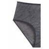 4lü Yeni Seri Renkli Yüksek Bel Fitilli Ribana Bato Külot Antrasit