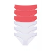 6 adet Eko Set Likralı Kadın Slip Külot Fuşya Beyaz