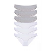 6 adet Süper Eko Set Likralı Kadın Slip Külot Gri Beyaz