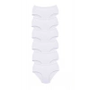 6 Adet Tutku Kadın Yüksek Bel Bato Kalın Lastik Külot Beyaz