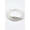 6lı Lastikli Bileklik - Gümüş