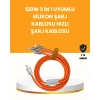 Mey İthalat® Çoklu Cihaz Dostu 120 W Hızlı Şarj Kablosu – Tek Kablo ile Her Cihaz Elinizin Altında