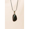 Anyolit Doğal Taşı Zincirli El Yapımı Kolye Uç: 2 cm Zincir: 20 cm Kutulu