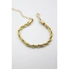 Burgu Çelik Bileklik 4mm - Altın