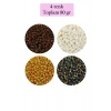 Dökme Cam Kum Boncuk (11/0) 2 mm - 4 Renk - Toplam 80 Gram -  BNC406