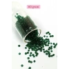 Dökme Cam Kum Boncuk (8/0) 3 mm - 60 Gram - Şeffaf Koyu Yeşil - BNC196