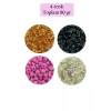 Dökme Cam Kum Boncuk Büyük Boy (6/0) 4 mm - 4 Renk - Toplam 80 Gram - BNC410