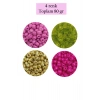 Dökme Cam Kum Boncuk Büyük Boy (6/0) 4 mm - 4 Renk - Toplam 80 Gram - BNC412