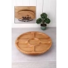 Döner Bambu Sunum Tabağı 5 Bölmeli 25 Cm Royaleks-BLS DS2525