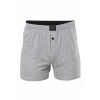 Düğmeli Pamuklu Erkek Penye Boxer Büyük Beden Gri - 1278A