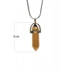 Dumanlı Kuvars Doğal Taşı Zincirli El Yapımı Kolye Uç: 3 cm Zincir: 20 cm Kutulu
