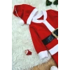 Erkek Çocuk Noel Baba Yılbaşı Kostümü Şapkalı Kemerli Bebek Kostümü