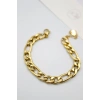 Ezme Zincir Çelik Bileklik - Altın