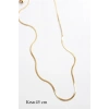 İnce İtalyan Zincir Çelik Kolye (45cm) - Altın