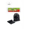 J-250 Jumbo Boy Çöp Torbası 80 x 110 cm 10 Lu Rulo x 5 Paket = 50 Adet (Siyah)