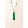 Krizopraz Doğal Taşı Zincirli El Yapımı Tasarımlı Kolye Uç: 3,5 cm Zincir: 20 cm Kutulu