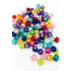 Küp Boncuk İçten Boncuklu Bileklik Çanta Boncuğu 10 mm 50 gr Karışık Renk - BNC447