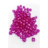 Küp Boncuk İçten Boncuklu Bileklik Çanta Boncuğu 10 mm 50 gr Mor - BNC451