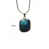 Lapis Lazuri Doğal Taşı Zincirli El Yapımı Kolye Uç: 2 cm Zincir: 20 cm Kutulu