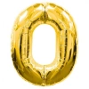 Mey İthalat® 0 Rakamlı Folyo Balon Gold Renk  40 inç