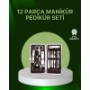 Mey İthalat® 12 Parçalık Özel Deri Çantalı Kişisel Bakım Seti