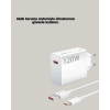 Mey İthalat® 120W Güçlü Hızlı Şarj Adaptörü ve Type-C Kablo Seti – Güvenli Şarj Teknolojisi