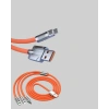 Mey İthalat® 120W Şarj Destekli 3’ü 1 Arada Çoklu Şarj Kablosu – 1.2 Metre