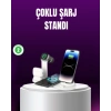 Mey İthalat® 15W Hızlı Şarj Destekli 4’ü 1 Arada Kablosuz Şarj İstasyonu