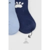 Mey İthalat®   2Li Bear Penye Soket Çorap 10116 Mavi