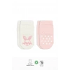 Mey İthalat®   2Li Hayvan Figürlü Kaymaz Soket Çorap 10104 Pembe Ekru