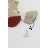 Mey İthalat®   2Li Love Dog Penye Soket Çorap 10118 Bej