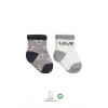 Mey İthalat®   2Li Love Dog Penye Soket Çorap 10118 Gri