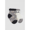 Mey İthalat®   2Li Love Dog Penye Soket Çorap 10118 Gri