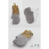 Mey İthalat®   2Li Sneakers Kaymaz Colours Penye Çorap 20104 Gri Beyaz
