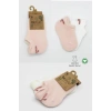 Mey İthalat®   2Li Sneakers Smile Penye Çorap 20106 Pembe Ekru