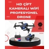 Mey İthalat® 2.4G 4CH Katlanabilir Drone 100 Metre Uçuş Mesafeli