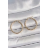 Mey İthalat® 316 Çelik Gold Renk 27 mm Halka Model Kadın Küpe