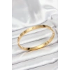 Mey İthalat® 316L Çelik Gold Renk 65 mm Kadın Kelepçe Bileklik