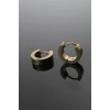 Mey İthalat® 316L Çelik Gold Renk Halka Model Çift Küpe