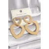 Mey İthalat® 316L Çelik Gold Renk Kalp Model Kadın Küpe