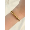 Mey İthalat® 316L Çelik Gold Renk Oval Figürlü Bileklik