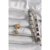 Mey İthalat® 316L Çelik Gold Renk Sallantı Zirkon Taşlı Göz Model Nomination Charm