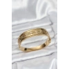 Mey İthalat® 316L Çelik Gold Renk Vintage Model Kadın Kelepçe Bileklik